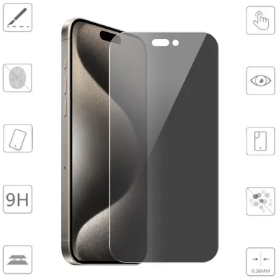 Image de Pour Apple iPhone 16 Pro : 2 protections d'écran LCD 2.5D en verre trempé H9 de 0,26 mm