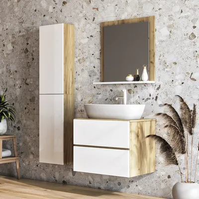 Produktbild von nabbi Baleta 60 Badezimmer- Gold basteln / weißer Glanz