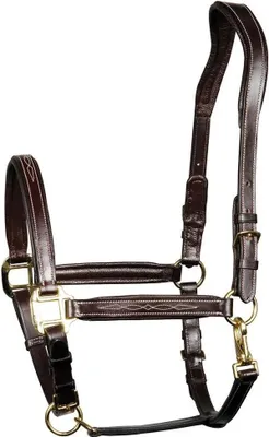 Produktbild von anatomisches Lederhalfter "Supreme" - Braun Full