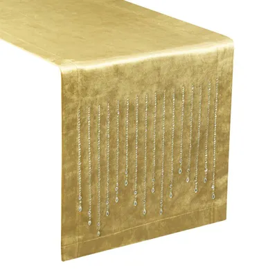 Zdjęcie produktu dla Obrus świąteczny dekoracja stołu ROYAL 3 złoty 35x140 cm złoty ITALIAN