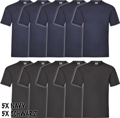 Produktbild von 10er Pack Fruit of the Loom Heavy T-Shirt, Farbe:10er Farbset A15, Größe:L