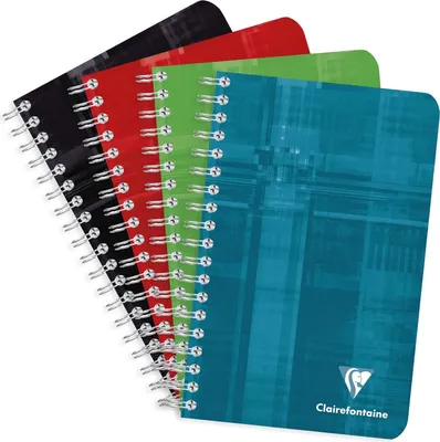 Image de Clairefontaine cahier à spirales 110 x 170 mm quadrillé couleur aléatoire (1 pièce)