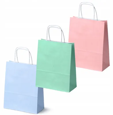 Produktbild von Allbag Papier-Geschenktüte Pastellfarben 30 Stück