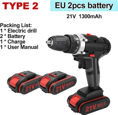 Immagine prodotto di Trapano avvitatore a batteria e trapano - Senza fili - 36 V - 2 batterie - 28 Nm - 1350 giri/min - Mandrino 2–10 mm - Tipo 2