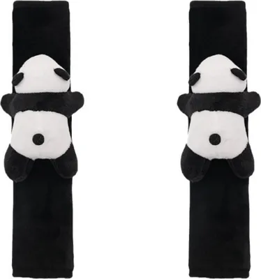 Immagine prodotto di INF Spalline per cintura di sicurezza auto (set da 2) Nero bianco