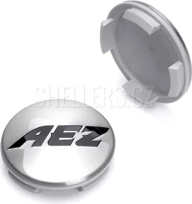 Obrázek produktu pro Středová krytka alu kola Ø 56/60 mm, AEZ ZA1318N, kovové logo, stříbrná