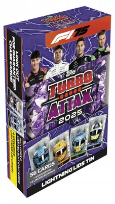 Produktbild von Topps F1 Turbo Attax 2025 Mega Tin – Lightning Lids Tin