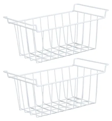 Gefrierschrank-Organizer 2er-Set, Drahtkörbe, 41,5x24,5x20 cm