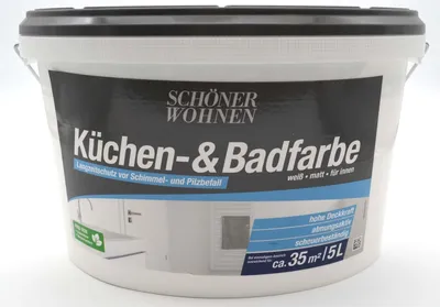 Produktbild von Schöner Wohnen Küchen- & Badfarbe Schutzanstrich weiß matt 5 L