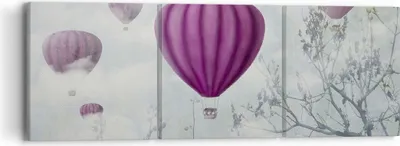 Produktbild von Bild auf Leinwand - Leinwandbild - Ballon Baum Flug - 90x30cm - Wand Bild - Wanddeko - Wandbilder - Leinwanddruck - Bilder - Kunstdruck - Wanddekoration - Leinwand bilder - Wandkunst - CA90x30-3581