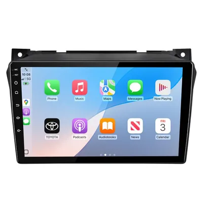 Image de Écran 9 pouces, 2+64 Go de stockage, système Android 15, compatible Carplay et Android Auto, pour Suzuki Alto (2009-2016). Autoradio GPS avec navigation, Wi-Fi, Bluetooth, commandes au volant, tuner FM/RDS, processeur DSP, format 2 DIN, port USB et compatibilité DAB+
