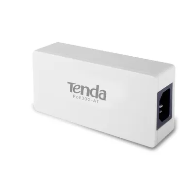 Zdjęcie produktu dla Tenda POE30G-AT, Gigabit Ethernet, 10,100,1000 Mbit/s, 10/100/1000Base‑T(X), 30 W, IEEE 802.3, IEEE 802.3u, IEEE 802.3ab, IEEE 802.3af, IEEE 802.3at, CE, FCC, ROHS