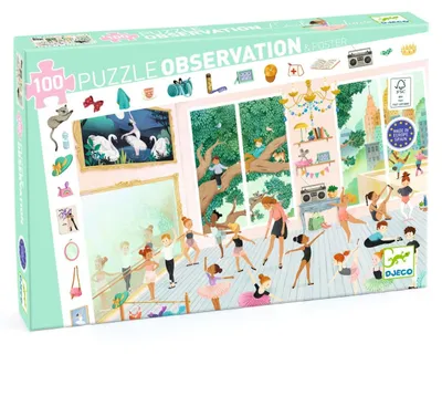 Produktbild von DJECO Puzzle Observation: Tanzschule 100 dlks