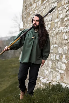 Produktbild von Mittelalter Schnürhemd Grün "Friedrich" S