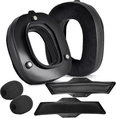 Produktbild von Ersatz-Dicke Ohrkissen-Halsbänder & Schaum für Gaming-Headsets mit Magnetischen Clips - Echtweich-Flausch