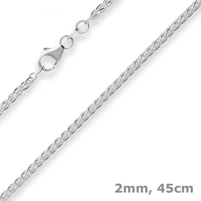 2mm-Zopfkette-aus-925-Silber-45cm