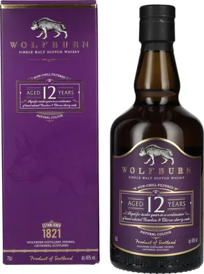 Image de Wolfburn 12 Years Old Single Malt Scotch Whisky 46% Vol. 0,7l en boîte cadeau