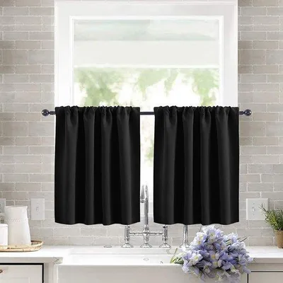 Obrázek produktu pro Dvě krátké zatemňovací rolety, 132 × 46 cm, černé