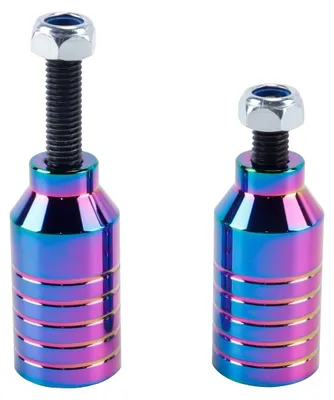 Produktbild von 2 Stück Stunt-Fußrasten für Scooter, in Regenbogenfarben