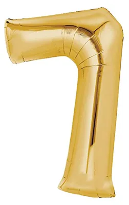 Produktbild von Folienballon, 80 cm, gold, Ziffer "7"