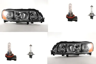 Zdjęcie produktu dla Johns, reflektory halogenowe pasujące do Volvo V70 S 04 - 07 z H9 H7 zestaw lewy prawy 30698835 30648208 30698836 30648209