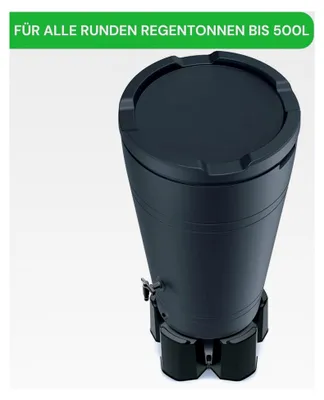 Produktbild von Standfuß für Regentonnen - Podest für Regenfässer - Modular in 3 Größen verstellbar - Untersetzer rund bis 500 Liter