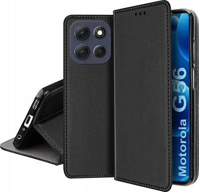 Obrázok produktu pre KOŽENÉ PUZDRO pre MOTOROLA MOTO G56 5G MAGNETICKÁ KNIHA + 9H SKLO