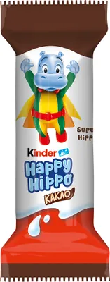 Produktbild von Kinder Happy Hippo Knusperwaffel mit Kakao und Milchcremefüllung 21g