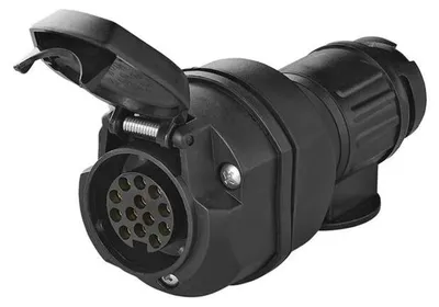 Productafbeelding van LED-lichtadapter, 12 volt, 13-polig, 16 cm, zwart