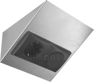 Produktbild von Thebo Keilsteckdose 228896STS Edelstahl STS 889 mit Schalter