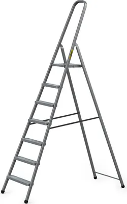 Produktbild von DRABEST, Stahlleiter, Leiter, haushaltsleiter, leiter 7 stufen, Klapptritt, Stahl, Universal,bis 125 kg