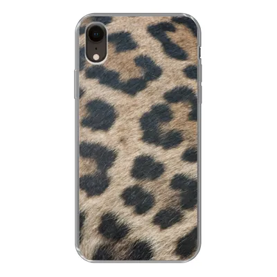 Produktbild von MuchoWow® Handyhülle Schutzhülle Hülle für iPhone XR Leopardenmuster Silikon Softcase Handy Hülle - Schutzdeckel