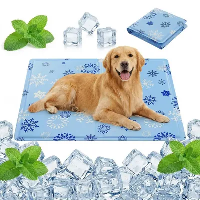 Produktbild von Kühlmatte für Hunde & Katzen, selbstkühlend, ungiftiges Gel, faltbar, 50x65cm