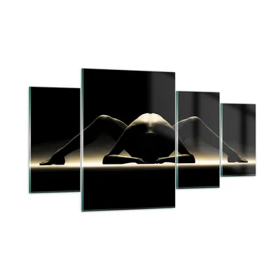 Produktbild von Bilder auf glas - Nackter Körper Modell künstlerische Pose - 160x90cm - Glasbilder - Wandbilder - Kunstdruck - Wanddekoration aus Glas - Glas Bilder - Wandbild auf Glas - GDL160x90-0321