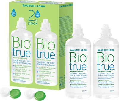 Zdjęcie produktu dla Biotrue All-in-one - 2x300ml + pojemnik