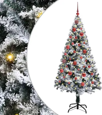 Immagine prodotto di vidaXL Albero di Natale artificiale con 150 LED con supporto bianco 150 cm