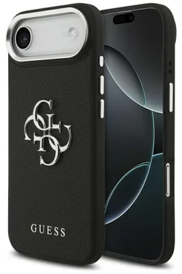 Zdjęcie produktu dla Etui Guess Grained Big 4G Classic Logo Na Iphone 17 Air - Czarne