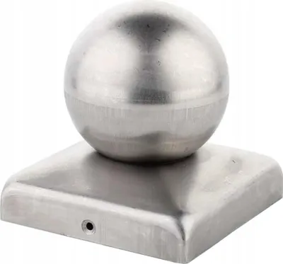 Obrázok produktu pre LogistSystem krytka stĺpika štvorcová s guľôčkou 50 mm pre plotové stĺpiky 50x50 mm | oceľ | tvar pyramídy | krycia čiapočka pre drevené stĺpiky | 1 kus | krytka ochrannej čiapočky stĺpika