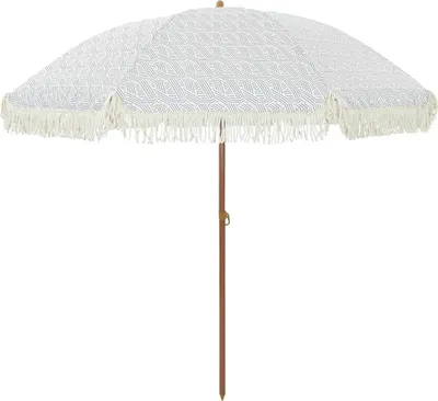 Produktbild von Strandparasol Grau und Weiß 205 x 205 x 210 cm