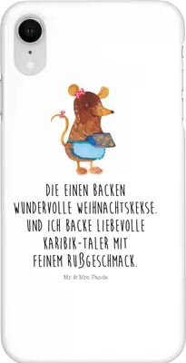 Produktbild von Mr. & Mrs. Panda Iphone XR Handyhülle Maus Kekse - Weiß - Geschenk, Weihnachten, Plätzchen, Backen, Winter, Handy Case, Premium Kunststoff