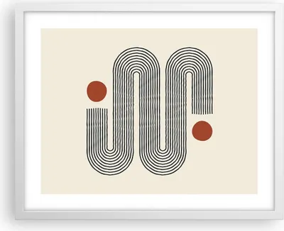 Produktbild von Gerahmtes Poster - Weißer Rahmen - Minimalistisch Modern Abstraktion - 50x40 cm - Wand Bild - Wanddeko - Wandbilder - Kunstposter - Wandposter - Bilderrahmen - Bilder - Kunstdruck - P2WAA50x40-4901