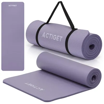Produktbild von ACTIGET Yogamatte, Fitnessübung, rutschfest, 183x61 cm, Pilates-Matratze, lila