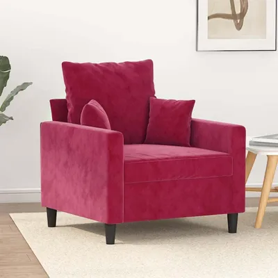 Immagine prodotto di Poltrona televisiva in velluto rosso, con struttura in metallo e imbottitura, adatta a un peso massimo di 110 kg per posto