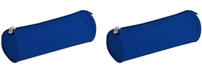 Productafbeelding van Kunststof bloemenmand (textiel basismodel, rond, Ø7 x 22cm), blauw, losse verkoop (verpakking van 2)
