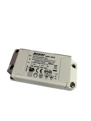 Immagine prodotto di AW01-0037 Trasformatore LED ANWAY 33 V CC 15 W 500 mA corrente continua  Driver bianco