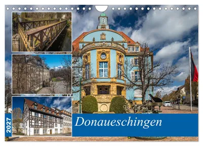 Zdjęcie produktu dla Donaueschingen (kalendarz ścienny na rok 2027, format A4 poziomy), kalendarz miesięczny CALVENDO