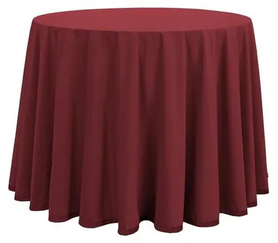 Tischläufer, Fluwelen, 120 cm, rund, bordeaux