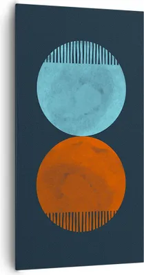Produktbild von Bild auf Leinwand - Leinwandbild - Einteilig - Abstraktion Blau Rot - 65x120cm - Wand Bild - Wanddeko - Wandbilder - Leinwanddruck - Bilder - Wanddekoration - Leinwand bilder - PA65x120-4720
