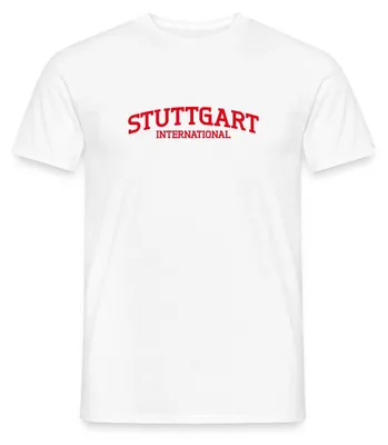 Produktbild von Spreadshirt Stuttgart International Fußball Männer T-Shirt, S, Weiß