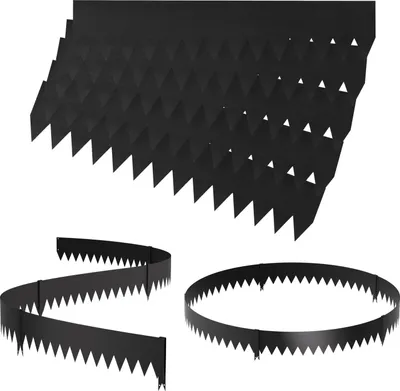 Produktbild von Faziango Rasenkante Profilkante Beetrand Beeteinfasung Rasen Kante Rasenflächen 100x20cm 20m Schwarz
